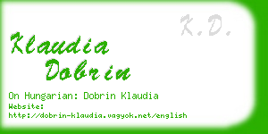 klaudia dobrin business card